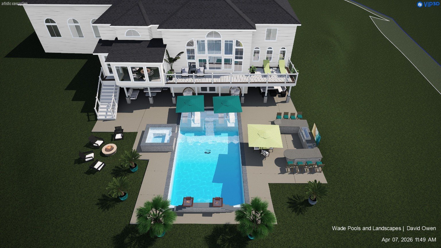 3D custom pool design concept