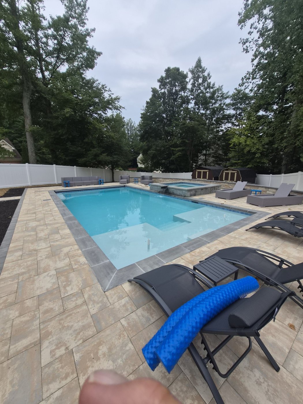 Pool and spa with spacious outdoor patio